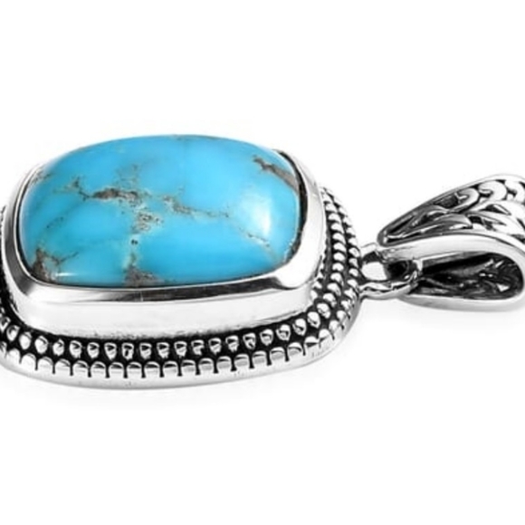 *Sold*NEW Artisan Crafted So. Hill Turquoise Pendant Necklace in Sterling Silver - Picture 7 of 9